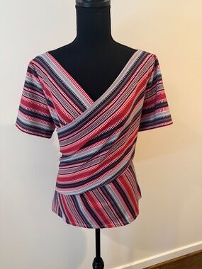 St. John Diagonal Striped Top